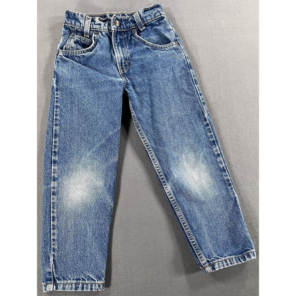 Vintage Little Levi's 550 Orange Tab Denim Jeans Sz 6 Made In USA Sept '93